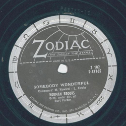 Norman Brooks - Somebody Wonderful / You shouldnt have kissed me the first time