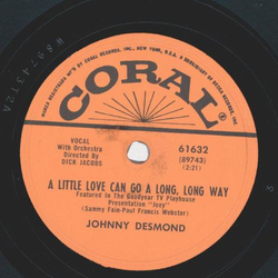 Johnny Desmond - Please dont forget me, dear / A little Love can go a long, long way