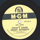 Art Lund - Whats good about goodbye / It was written in...