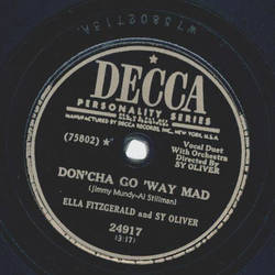 Ella Fitzgerald - Baby, wont you say you love me / Doncha go way mad