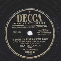 Ella Fitzgerald - Old Mother Hubbard / I want to learn about love