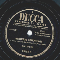 Ink Spots - Bless you / Address unkown