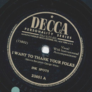 Ink Spots - I want to thank your folks / I wasnt meant...