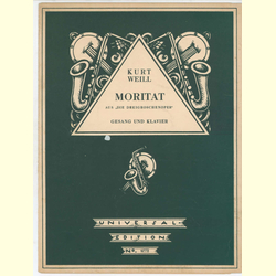 Notenheft / music sheet - Moritat