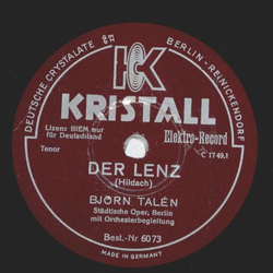Björn Talén - Der Lenz / Elegie 