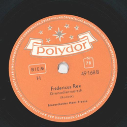 Polydor Blasorchester / Blasorchester Hans Freese - Hohenfriedberger Marsch / Fridericus Rex