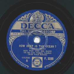 Roy Fox - How deep is the Ocean? / Youre telling me 