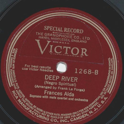 Frances Alda - By the waters of Minnetonka / Deep River