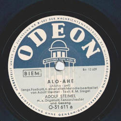 Adolf Steimel - Alo-Ahe / Blaues Boot, bring mich wieder...