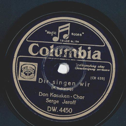 Don Kosaken-Chor Serge Jaroff - Dir singen wir / a) Onkel Pachom b) In der Schmiede