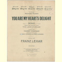 Notenheft / music sheet - You are my hearts delight