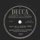 Andrews Sisters - Play me a hurtin tune / Im on a seesaw...
