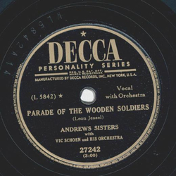 Andrews Sisters - Jing-a-ling Jing-a-ling / Parade of the wooden soldiers