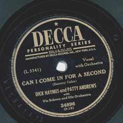 Dick Haymes and Patty Andrews - Can I come in for a second / I oughta know more about you