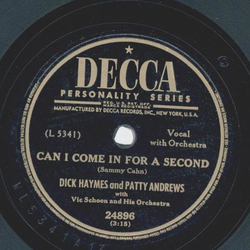 Dick Haymes and Patty Andrews - Can I come in for a...