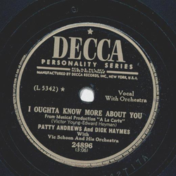 Dick Haymes and Patty Andrews - Can I come in for a second / I oughta know more about you