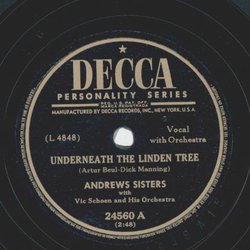 Andrews Sisters / Patty Andrews and Bob Crosby - Underneath the Linden Tree /  You was