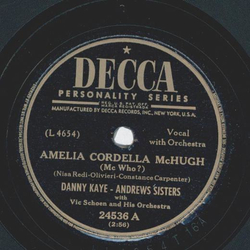 Danny Kaye - Andrews Sisters - Amelia Cordella McHugh /...