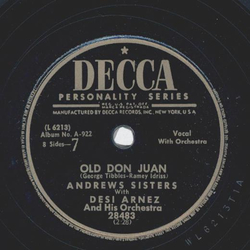 Andrews Sisters - Old Don Juan / The Mambo Man