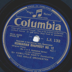 Sir Hamilton Harty - Hungarian Rhapsody No. 12, Part I and II