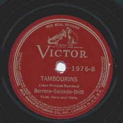 Barrere-Salzedo-Britt - La Cupis / Tambourins
