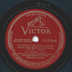 Lili Laskine (Harpist) - Introduction and Allegro Part I-IV (2 Records)
