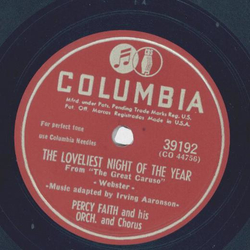 Percy Faith - The Loveliest night of the year / You are...