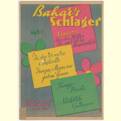 Notenheft / music sheet - Bahars Schlager Heft 1