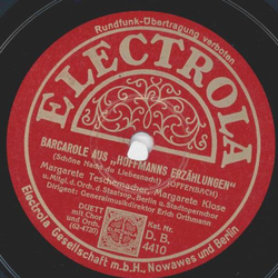 Margarete Teschemacher, Margarete Klose - Barcarole aus:...