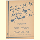 Notenheft / music sheet - Es hat sich der Stefansturm...