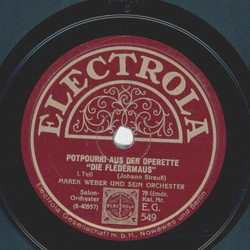 Marek Weber - Potpourri aus der Operette: Die Fledermaus,...