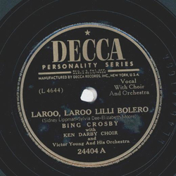 Bing Crosby - Laroo, Laroo Lilli Bolero / The Story of Sorrento