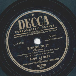 Bing Crosby - Bonne Nuit / Your own little House