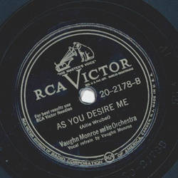 Vaughn Monroe - We knew it all the time / As you desire me