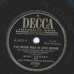Bing Crosby - Ive never been in Love before / If I were a...