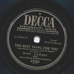 Bing Crosby - Marrying for love / The best thing for you 