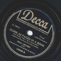Bing Crosby - If I loved you / Close as pages in a book