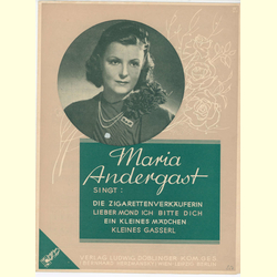 Notenheft / music sheet - Maria Andergast singt