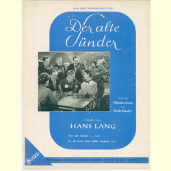 Notenheft / music sheet - Der alte S�nder