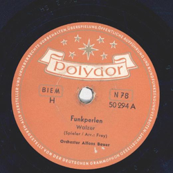 Orchester Alfons Bauer - Funkelperlen / Frischer Wind