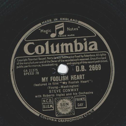Steve Conway - My thanks to you / My foolish heart