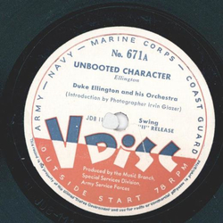 Duke Ellington / Monica Lewis -  Unbooted Character / a) Blue and Melanchola mood b) Put the blame on mame 
