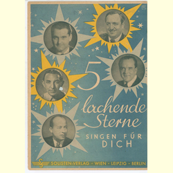 Notenheft / music sheet - 5 lachende Sterne