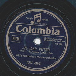 Willis Akkordeon Meisterorchester - Ja, der Peter / Dideldideldum