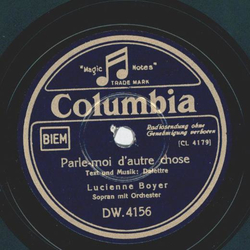 Lucienne Boyer - Jai laiss� mon Coeur / Parle-moi dautre chose