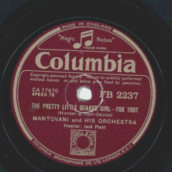 Mantovani - The pretty little Quaker Girl /  Little Sir Echo