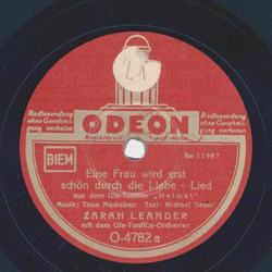 Zarah Leander - Eine Frau wird erst schön durch die...