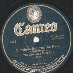 Harold Lambert / The Crooning Cavaliers - My Blue Heaven / Sunshine Follos the Rain