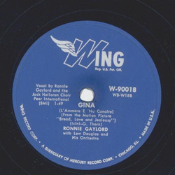 Ronnie Gaylord - Gina / More and more