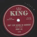 Bonnie Lou - Dont stop kissing me goodnight / The welcome...